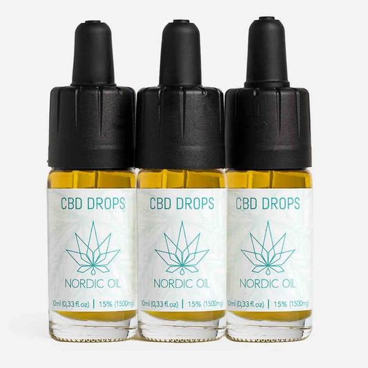 3 x 15% CBD olie (Køb 3 betal for 2)
